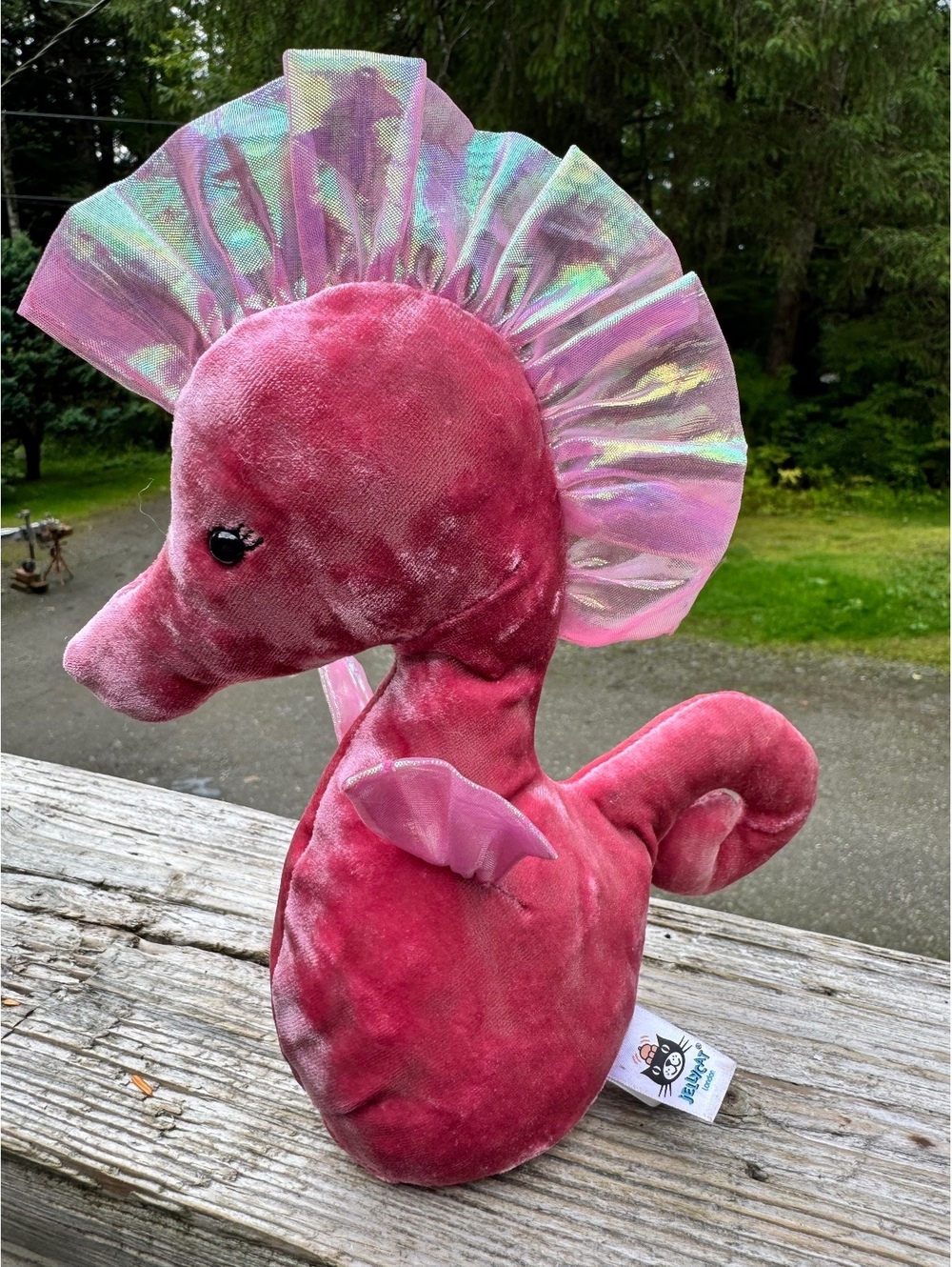 Jellycat London Pink Seahorse Plush Toy retired collectible